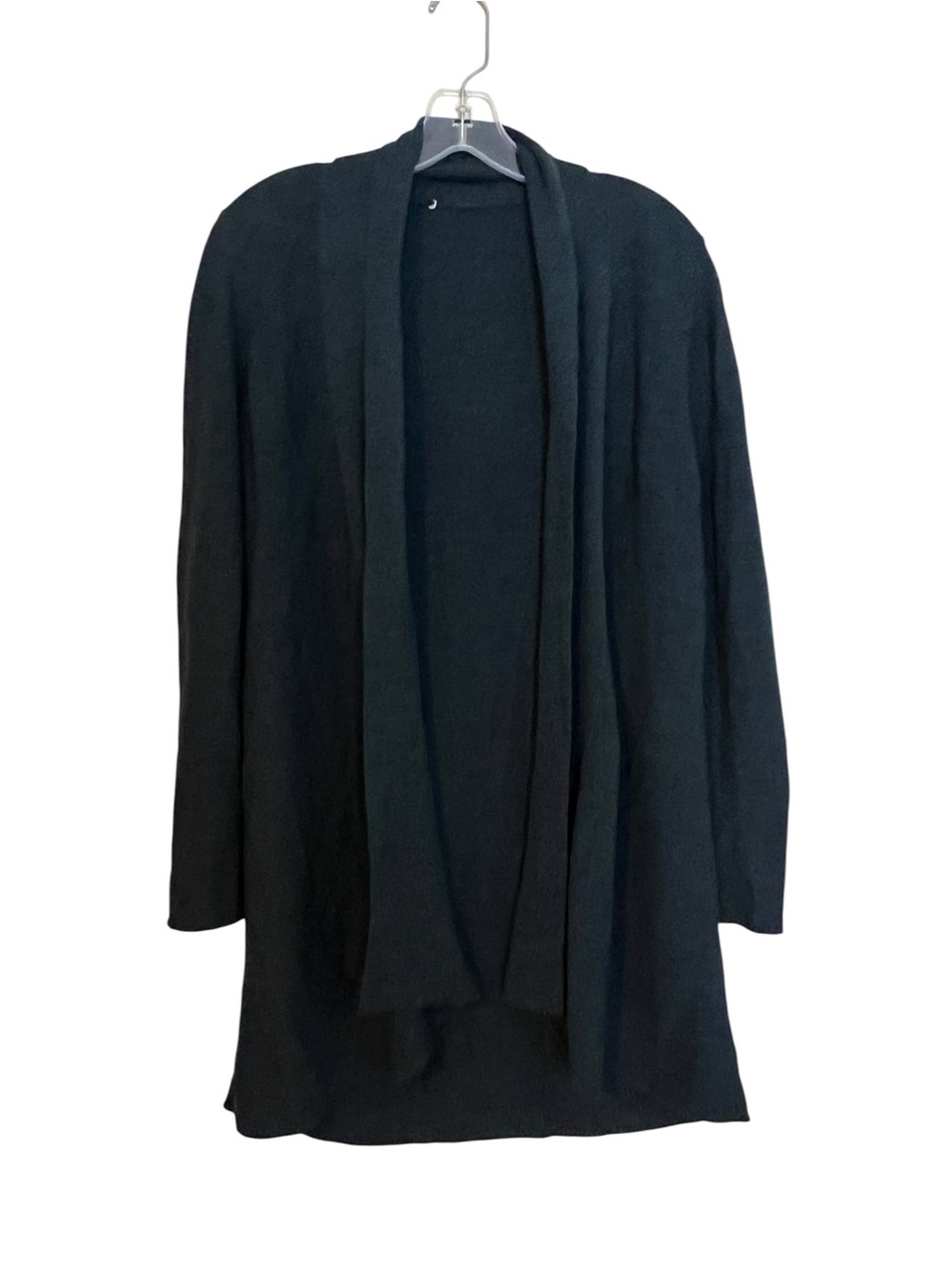 Eileen Fisher 100% Merino Wool Cardigan M Deep Teal Long Open Front Lightweight